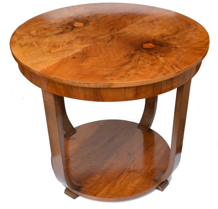 Antique Art Deco Walnut Coffee Table ANTIQUES.CO.UK