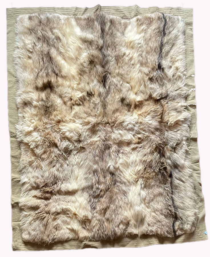 Rare vintage HERMES fur blanket