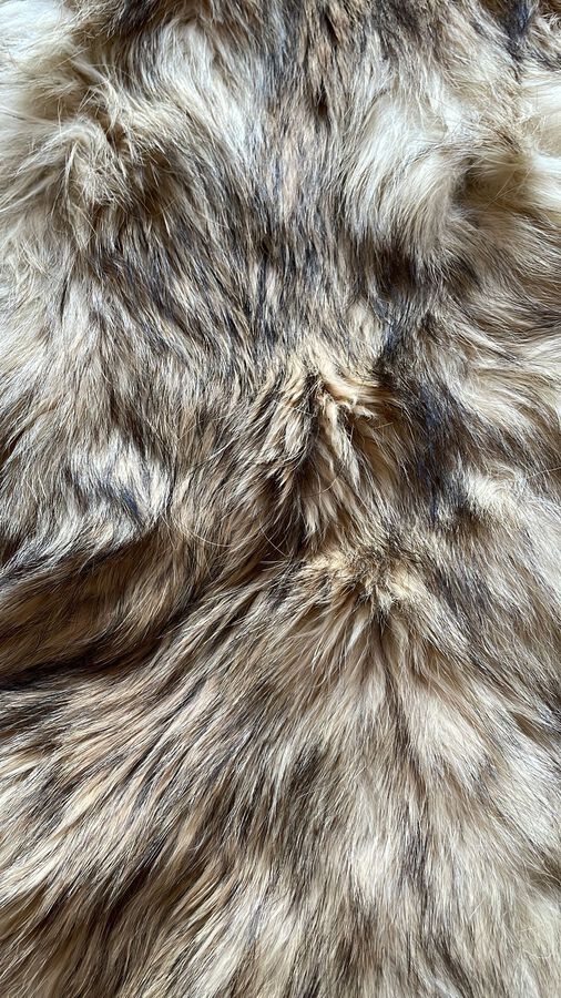 Antique Rare vintage HERMES fur blanket