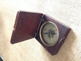 Mahogany Cased Compass