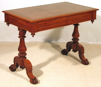 Satinwood Writing Table by Miles and Edwards
