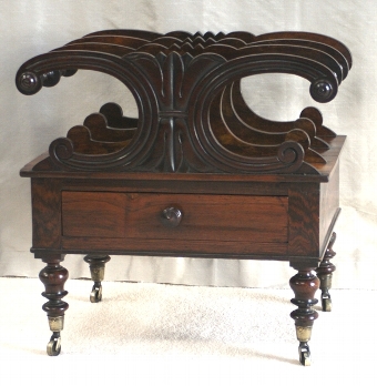 Antique William IV Rosewood Canterbury