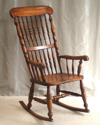 Antique Lincolnshire Bobbin Rocking Chair