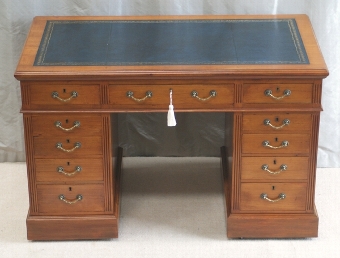 Small Antique Satinwood Pedestal Desk