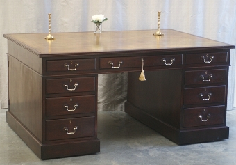 Antique Victorian Partners Desk