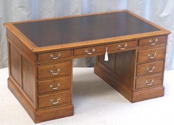 Antique Mahogany Pedestal Desk