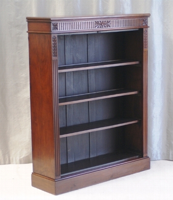 Antique Walnut Open Bookcase