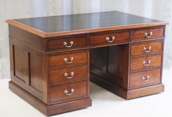 Small Antique Walnut Partners Desk