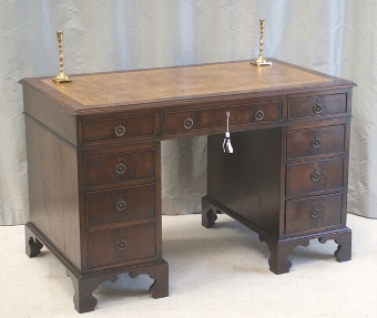 Antique Mahogany Pedestal Desk