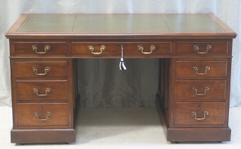 Fine Antique Walnut Pedestal Desk