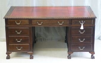 Classic Walnut Pedestal Desk