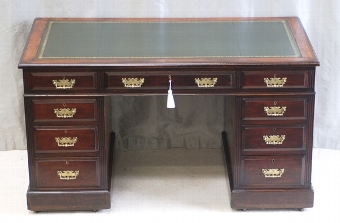 Antique Mahogany Pedestal Desk