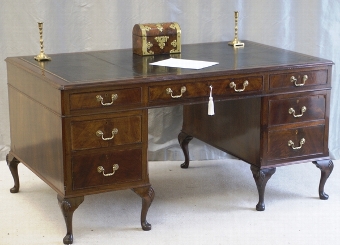 Antique Mahogany Pedestal Desk