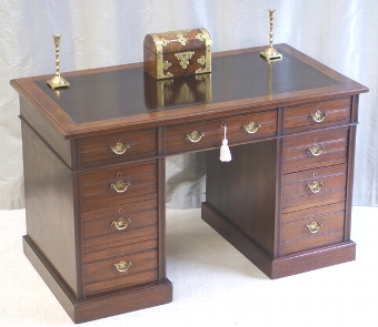 Antique Pedestal Desk by JAS Shoolbred