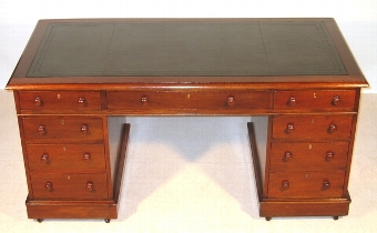 Antique Mahogany Pedestal Desk
