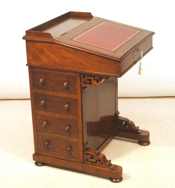 Antique Inlaid Victorian Davenport Desk