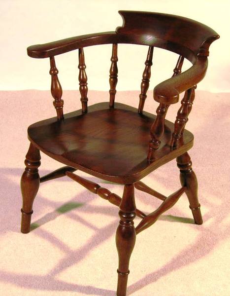 Antique Victorian smokers bow chair