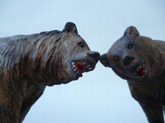 Antique Black Forest Bear, Pair Of Carved Black Forest Bears