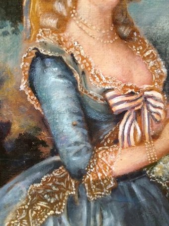 Antique ON SALE through June: Marie Antoinette à La Rose, Victorian Study, after Louise Elisabeth Vigée Lebrun