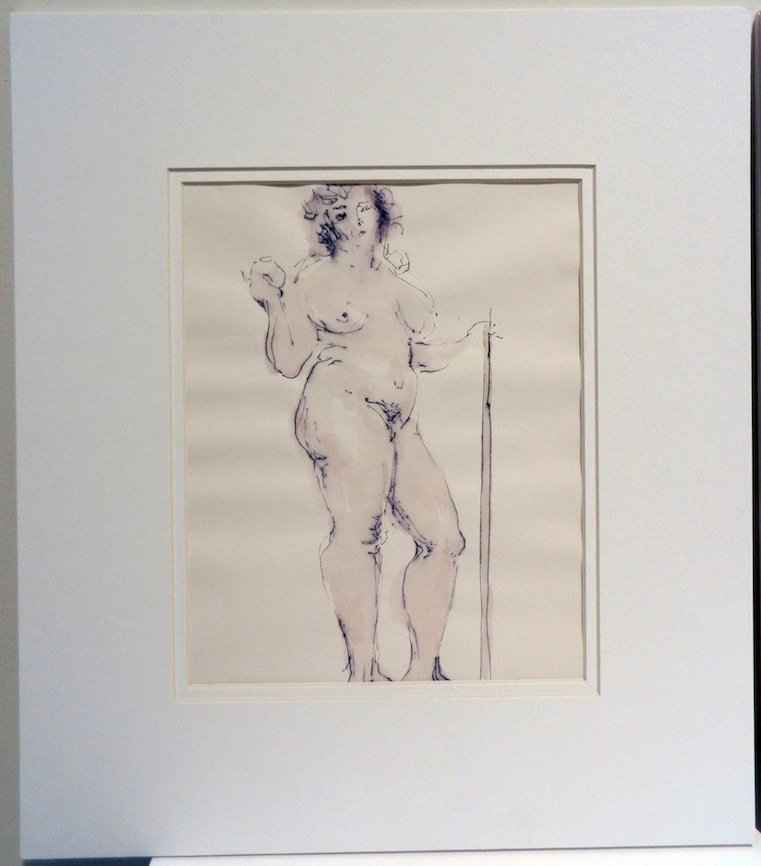 Antique Two (2) Ink & Wash Nudes, SCHOOL OF RAPHAEL SOYER