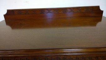 Antique Mahogany Chest of drawers, neat 2 over 2 with blind fret detailing