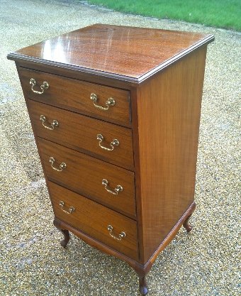 Antique Narrow Mahogany Chest of Drawers