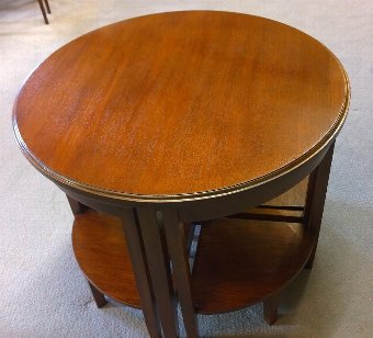 Antique Mahogany circular nest of tables in great condition. (plus others)