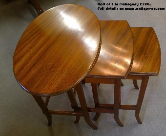 Antique Mahogany circular nest of tables in great condition. (plus others)