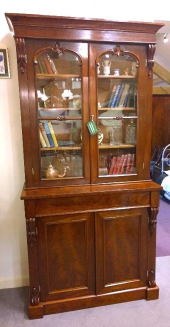 Antique Impressive 19th Century English Mahogany Bookcase