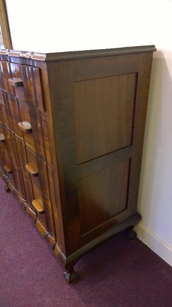 Antique most unusual shaped front chest of drawers