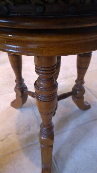 Antique walnut revolving stool
