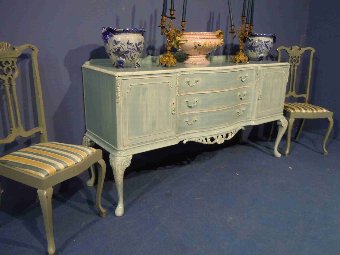 Antique Queen Anne painted Sideboard