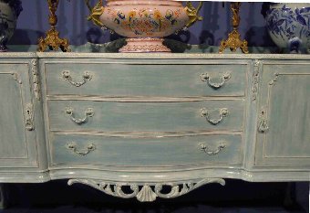 Antique Queen Anne painted Sideboard
