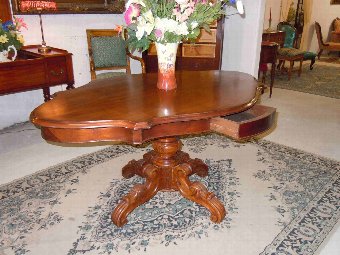 Antique french napoleon III violin shaped table