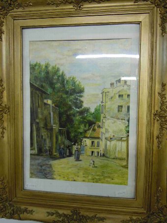 French oil painting signed Robert Coret "Montmartre"
