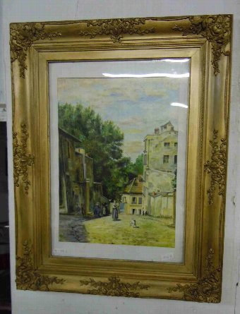 Antique French oil painting signed Robert Coret 