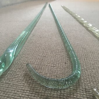 Antique 19th century Victorian glass walking sticks