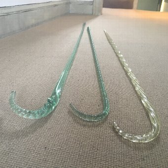 Antique 19th century Victorian glass walking sticks