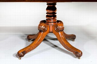 Antique Early 19th Century Five Pillar Dining Table 