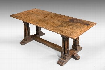 Antique 19th Century Oak Refectory Table