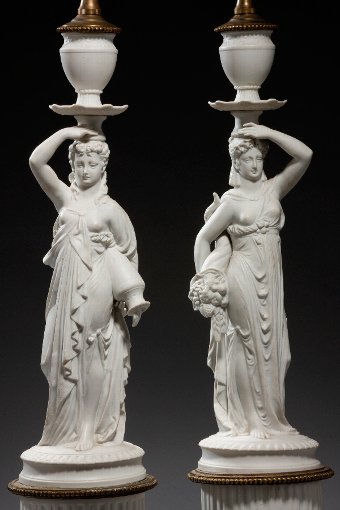 Antique Pair of Neoclassical Lamps