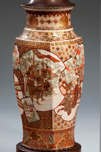 Antique 19th Century Satsuma Vase Lamp