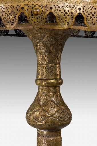 Antique 19th Century Syrian Pierced Standard Lamp