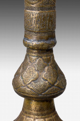 Antique 19th Century Syrian Pierced Standard Lamp