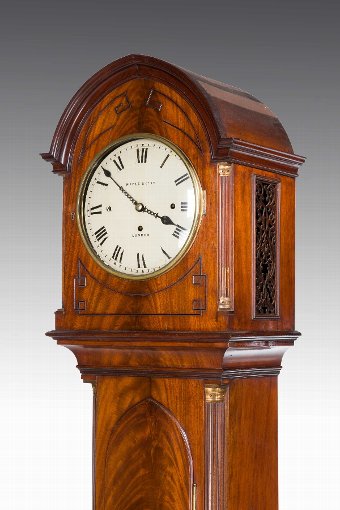 Antique Late 19th Century Mahogany Longcase Clock by John Maple