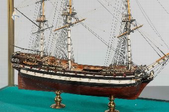 Antique Model of the Russian 66 Gun Ship. Pobedonosec