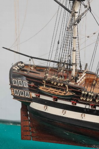 Antique Model of the Russian 66 Gun Ship. Pobedonosec