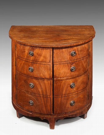 Antique Early 19th Century Bow Front Commode.