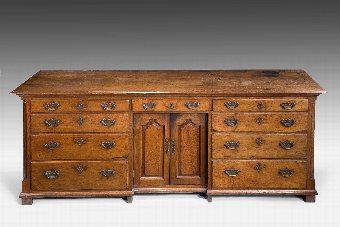 Antique George III Period Oak Dresser Base 