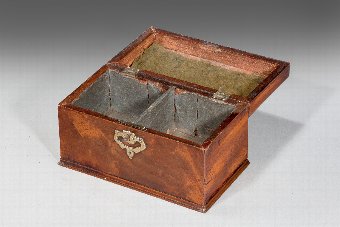 Antique Chippendale Period Mahogany Tea Caddy